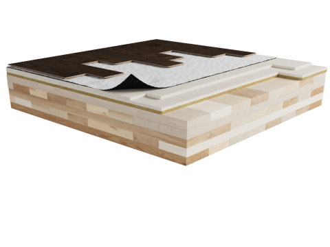 MTR-L21| Laminate | Floating | Insonofloor (Soprema) | Floating | Fermacell 2E35 | Mass timber image