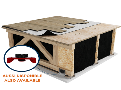 LWF-NK4 | Wood | Floating | Insonofloor (Soprema) | Floating | Light wood | Acoustic isolator | Ceiling image