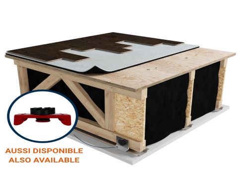 LWF-NQ1 | Laminate | Floating | Acoustiboard (Soprema) | Light wood | Acoustic isolator | Ceiling image