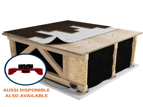 LWF-W2N | Laminate | Floating | Insonofloor (Soprema) | Floating | Light wood | Acoustic isolator | Ceiling image