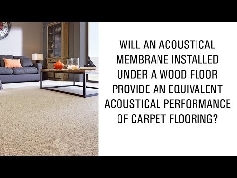 Will a membrane installed under a wood floor provide an equivalent performance of carpet flooring?
